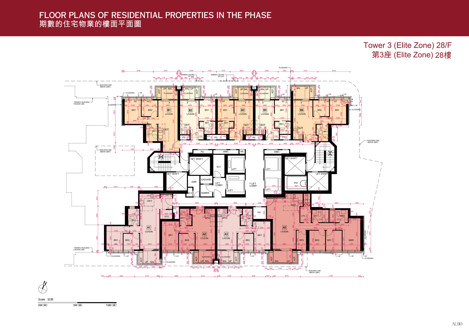 花語海 VICTORIA BLOSSOM 平面圖則 3 香港啟德CBD2封面地標高端住宅 標準層布局（34校網｜2025年入伙）